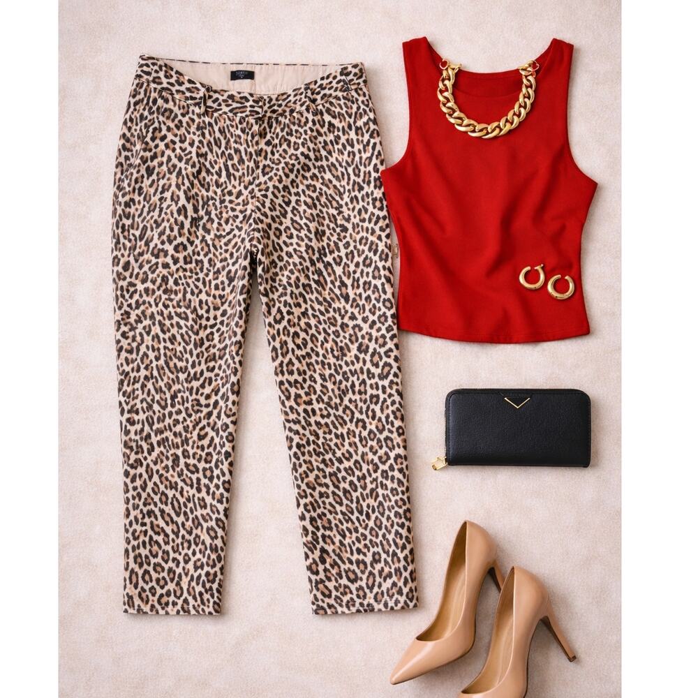 Officecore Animal Print Cheetah Chino Pants 2 Statement Bold Maximalist Chic